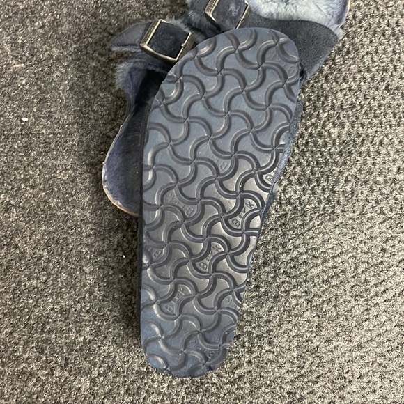 Birkenstock Blue Sandals Fur lined Size 36/ 6-6.5 - Picture 6 of 6